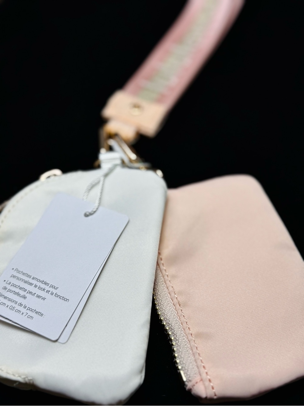 Lululemon Dual Pouch Wristlet Set - White & Light Pink - Picture 3 of 10